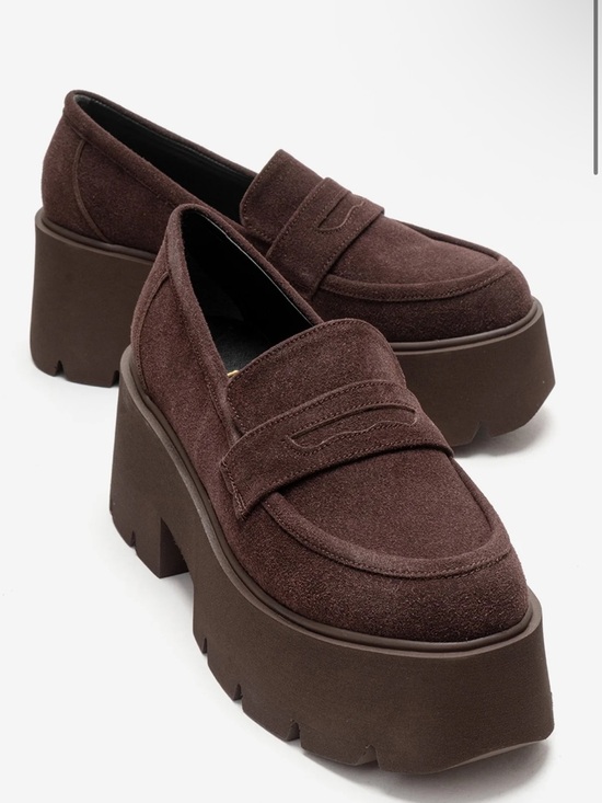 Forever and Always Shoes - Forever and Always SANTIA Brown Chunky Platform Loafer
